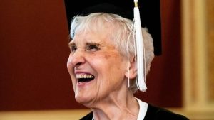 90-year-old woman graduates from university with honours, celebrates unique achievement